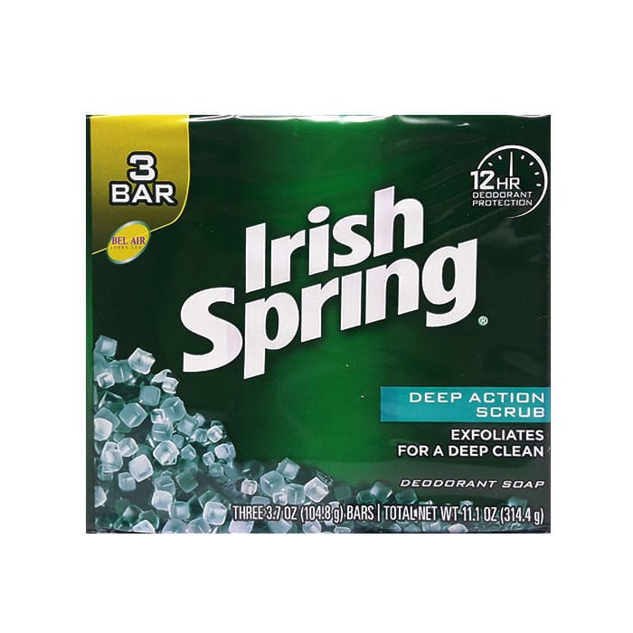 Irish Spring Bar Soap(Deep Action Scrub)